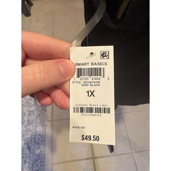 INC Women's Plus 1X Black Sleeveless Wrap Blouse Casual Top - Picture 5 of 9